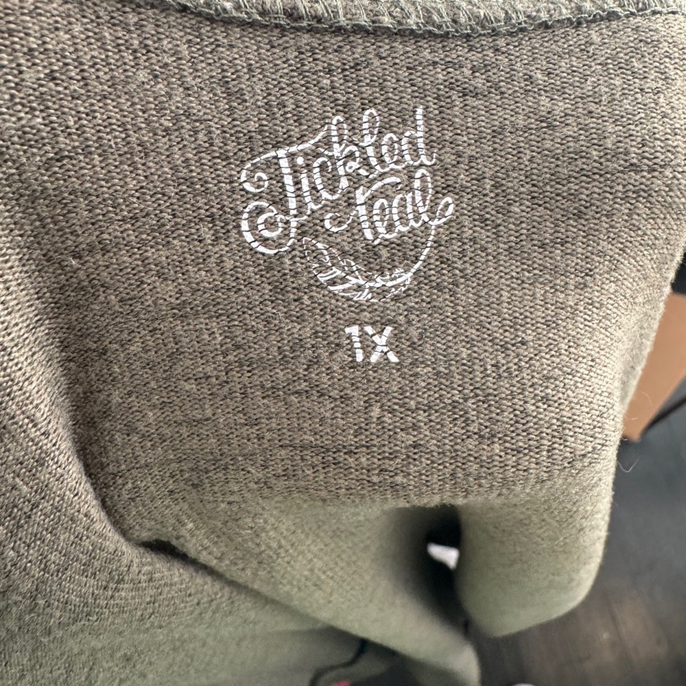 Tickled Teal Women’s Olive Comfy Cardigan - Picture 5 of 6